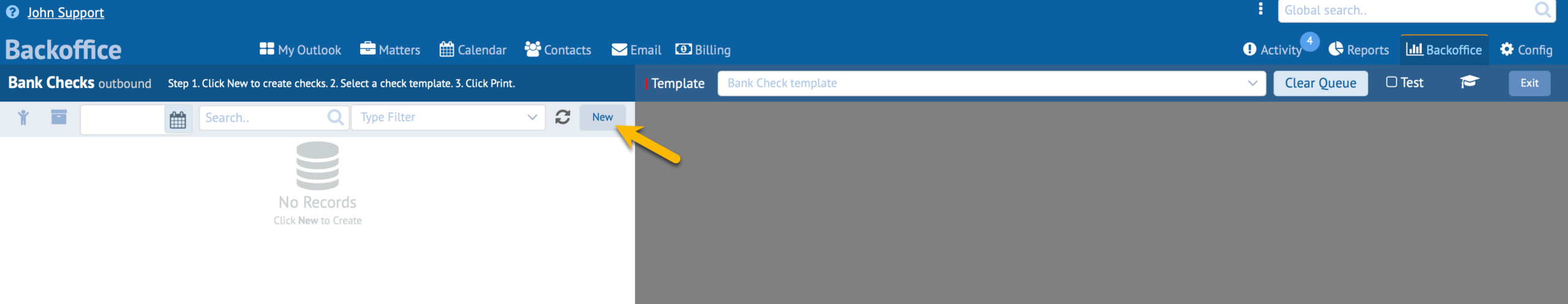 HoudiniEsq-BackOfficeCheckWritinglInitialPane